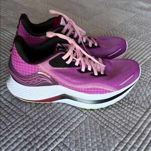 Saucony Women's Power Run Pink and Black Athletic Shoes